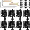 Nodaaiie 8 PCS Heavy Duty Adjustable Leveling Feet, Adjustment Furniture Levelers for Table, Cabinets, Workbench, Shelving Units, Black