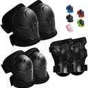 Wemfg Kids Protective Gear Set Knee Pads for Kids 3-14 Years Toddler Knee and Elbow Pads with Wrist Guards 3 in 1 for Skating Cycling Bike Rollerblading Scooter, Size: M(7-13Years)