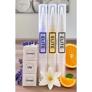 Elite Cuticle Oil Pen Trio (Bright Morning Set  Lily, Lavender, Orange)  3 Pack Moisturizing Nail & Cuticle Oil  Nail Care Essentials (3ML Each)
