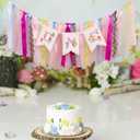 Wildflower Highchair Banner - Flower Fairy First Birthday High Chair Banner, Wild One Flowers 1st Birthday Decorations for Party, Anniversary, Cake Smash, Photo Prop