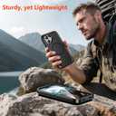 for iPhone 17 Case with Belt Clip Holster, Compatible with MagSafe, Shockproof, 3-Layer Drop Protection, Heavy Duty Magnetic Protective Phone Case Cover, 6.3", Dark Black