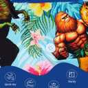 westwolf 7-14T Boys Button Down Hawaiian Shirts 3D Printed Short Sleeve Cool Top Shirt (13-14 Years, Brown Green-1)