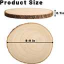 Wood Slices for Centerpieces, Wood Rounds Cookies for Crafts, Rustic Wood Circles & Slabs, Wooden Discs for Tables Decor-for Art Projects and Rustic Weddings (8pcs 8-9)