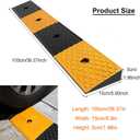 Rubber Curb Ramp 2'' Driveway Ramp 1 Pack Heavy Duty Car w/4 Expansion Screws Loading Rubber Ramp for Cars Forklifts Trucks Motorcycle Wheelchairs 39''(L) X6''(W) X2''(H)