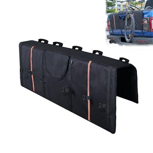 Amooca Tailgate Pad for Mountain Bikes Pickup Truck Tailgate Protection Pad with 3 Tool Pockets 52'' Wide for 5 Bicycles