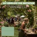 2 x 5x7 Envelopes For Invitation,A7 Envelope sage green,50 pack 5x7 card Envelopes Self Seal,for weddings, greeting cards,baby shower,photos,birthday