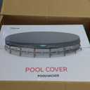 POOLHACKER 21FT Round Pool Cover, Pool Covers for Above Ground Pools, Winter Pool Cover, Above Ground Pool Cover, Tear-Resistant & DustproofBlack