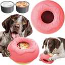 Dog Toys for Aggressive Chewers, Dog Enrichment Toys, Anxiety Relief for Dogs Toy, Indestructible Frozen Treat Toy National Pet Day Gifts for Large Dogs Peanut Butter Reduces Anxiety, Donut