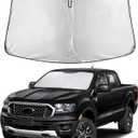 EcoNour Windshield Sunshade Compatible for Ford Ranger 2019-2024 2025 2026, Sun Visor for Front Windshield & Window Sun Shade Cover, UV Heat Blocker & Protector, Car Accessories