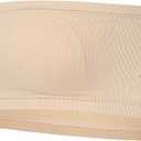 Popular Girls Seamless Bra 2 Pack White and Nude, M