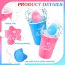 Reallnaive Baby Shower Gender Reveal Party Favors Games Supplies Ideas Including 16 Oz 30 Team Boy or Girl Reusable Plastic Cups 8 Balls and Pen for Guests Baby Shower Party Supplies