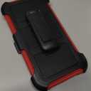 Leptech for Google Pixel 9a 2025 Case with 2 Pack Tempered Glass Screen Protector, [Holster Series] Belt Clip Kickstand Heavy Duty Shockproof Protective Cell Phone Case Cover (Red)