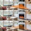 Electric Fireplace, Electric Fireplace Inserts, Recessed Fireplace Heater with Remote Control, Adjustable Flame Colors, Timer&Overheating Protection, 750/1500W, 35" W X 27" H