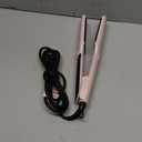 Hair Straightener, 1.75 Inch Flat Iron with Infrared and Ionic Technology, Titanium Plate with Ceramic Coating Dual Voltage Straightener with Heat-Resistant Silicone for All Hair Types (Pink)