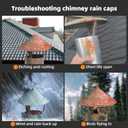 12Inch Round Chimney Cap,Adjustable Roof Cap for Vents,Chimney Cap with Screen in Stainless Steel,Round Rain Cap for All-Round Chimney Protection,Round Roof Rain Chimney Cover,12Inch Round Chimney Cap