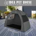 Gray Extra Large Outdoor Cat and Dog Tent House, Waterproof, Washable, Indoor/Outdoor Cave Nest Bed