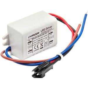 Chanzon LED Driver 300mA (Constant Current Output) 3V-20V (Input 100-240V AC-DC) (1-6) x1W 1W 2W 3W 4W 5W 6W Power Supply 300 mA Lighting Transformer Drivers for High Power COB Chips (Plastic Case)