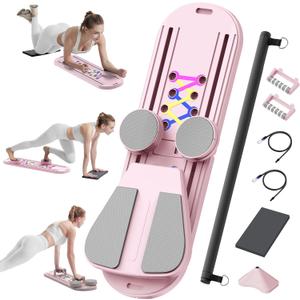 Pilates Board, Pilates Reformer, Home Pilates Equipment for Workout, 2025 Portable Pilates Reformer Board for Home Gym, Strength Training, Flexibility & Balance Improvement