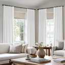 MIULEE White Pinch Pleated 100% Blackout Linen Curtains 90 Inch Length 2 Panels Set, Pleat Curtains with Pin Hooks, Black Out Light Blocking Room Darkening Drapes for Bedroom Living Room Window