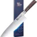 Japanese Chef Knife, 8 Inch Ultra Sharp Professional Kitchen Knife, High Carbon Stainless Steel Cutting Knife With Ergonomic Wood Handle, House Warming Gifts