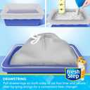 Fresh Step Drawstring Cat Litter Box Liners, Unscented Heavy Duty Kitty Litter Bags for Large Oval or Rectangle Pans, Helps Contain Odor and Mess, Easy Lift Out Cleanup, 30 x 17 in, 15 Count