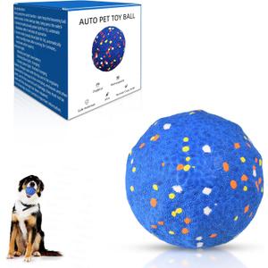 Smart Interactive Dog ToysNew E-TPU Material Automatic Moving, Crazy Bouncing and Rotating Interactive Dog Ball,IPX7 Waterproof Design,Pet Active Rolling Ball for Medium and Large Dogs (Blue)