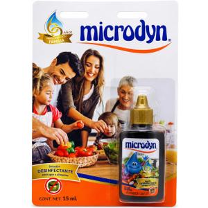 Microdyn Fruit and Vegetable Wash Solution with Ionized Silver, Non-Toxic, Iodine-Free, Odorless & Flavorless, 15 mL