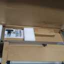 Drive Medical 13003 Non Tilt Top Overbed Table with Wheels, Chrome