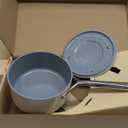 3.5qt Nonstick Ceramic Sauce Pan with Lid (8.19") Even Heat Distribution, Non Toxic & PFAS Free Healthy Cooking Pot for All Stovetops (Induction/Gas/Electric), Oven Safe 500F, Cream