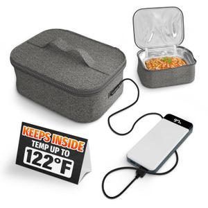 Insulated Lunch Bag for Men - Small Lunch Box for Women (3.5 x 8 x 6.1) with Heat-Resistant 3-Layers Fabric - Thermo Reflective Lining Keeps Food Warm for 4-6 Hours, Designed for Work or Travel