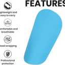 3 x 2 Pairs Mini Shin Guards Youth Soccer Tiny Shin Protective Pads Small Shin Guards Miniature Shin Pads Professional Protection for Soccer Players Kids Teenagers (Lake Blue)