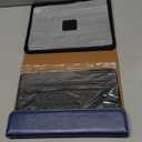 DTTO for iPad Pro 13 Inch Case with Keyboard M5/M4 2025/2024, 7 Colors Backlit Wireless Detachable Keyboard Premium Leather Folio Cover with Pencil Holder & Pocket, Navy Blue