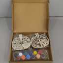 Yousoontic 10 Sets Halloween Wooden Crafts Kits Pumpkin DIY Unfinished Wooden Slices 3D Coloring Blank Wood Cutouts Table Decorations with Oil Paint for Halloween Classroom Arts