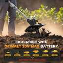 Cordless Tiller Cultivator for Dewalt 20v Max Battery, 360RPM Electric Tiller for Gardening, 11.8in Tilling Width 8.6in Depth, Battery Powered Tiller for Lawn/Soil Cultivation (Battery Not Included)