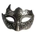 Yimianshou Masquerade Mask for Men Venetian Mardi Gras Masquerade Ball Mask(Men's-Silver)