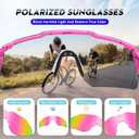 Sports Polarized Sunglasses, UV 400 Protection Sun Glasses Women, Mens Glasses for Cycling Biking Running