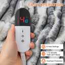 Heated Blanket Full - 72"x84" Fast Heating Bed Electric Blankets with 6 Heating Levels & 10 Hours Auto Off, Soft Ribbed Faux Fur Sherpa, Over-Heated Protection ETL, Dark Gray