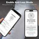 2 Pack Wallet Tracker Card [Apple MFi Certified] Air Tracker Tag (iOS only), IP68 0.06in Rechargeable Smart Card Work with Apple Find My, Keys Finder and Item Locator for Passport, Bags, Laptop, Black