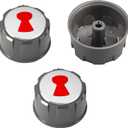 Upgrade 69893 Grill Control Knobs Compatible with Weber Spirit E 310,320 & 330(with Up Front Controls) Years 2013 and Newer(3 Pcs),2-Year QA