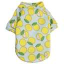 Katenpid Cartoon Pattern Dog Clothes Cotton Dog Shirt for Pet Clothes Puppy T-Shirts Cat Tee Breathable (Lemon, Small)
