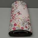 KIMODE Anti Fatigue Kitchen Mats for Floor 2 Piece, Cushioned Floral Kitchen Rugs, Memory Foam Kitchen Floor Mats, Summer Standing Desk Mats for Laundry Office Sink Beige 17"x47"+17"x29"