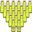 Queekay 20 Pack Mini Glass Bottles with Swing Top Lids, Airtight Flip Top Bottles for Vanilla Extract, Homemade Gifts, Party Favors(Green,4 oz)