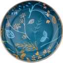 2 x Jewelry Ring Dish Tray Boho Ceramic Decorative Trinket Dish Organizer for Rings Earrings Necklaces Bracelet Watch Keys Plate Small Round Ring Holder Gift for Women Engagement (Blue)