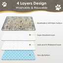 SCLOSE Washable Pee Pads for Dogs 2 Pack, 36" x 24" Reusable Puppy Pads Waterproof, Super Absorbent Dog Rugs, Leakproof, Dog Crate Pad, Playpen Mat, Whelping Pads, Vintage
