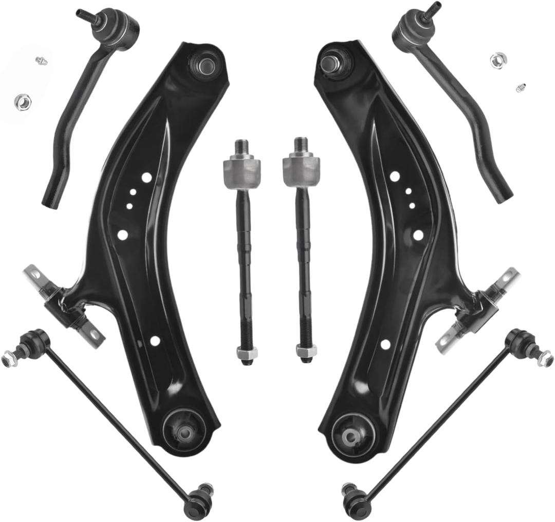 Front Suspension Kit Control Arm Compatible with 2017-2019 Nissan Qashqai, 2014-2019 Rogue, 2017-2019 Rogue Sport | Replace# K623110, K623111