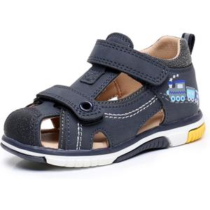 Blikcon Baby/Toddler Boys Sandals Closed Toe Summer Shoes with Soft Sole (Toddler/Little Kid) (Navy) 22