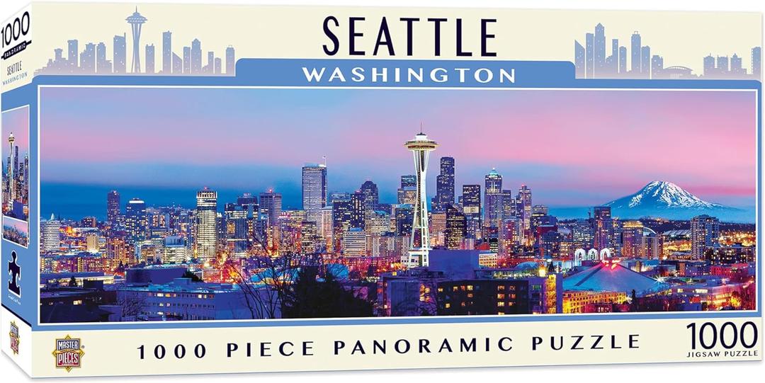 MasterPieces 1000 Piece Jigsaw Puzzle for Adults, Family, Or Youth - Seattle Panoramic - 13"x39"