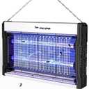 PALONE Electric Bug Zapper 3200V Mosquito Zapper Killer Indoor Insect Killer with Hanging Chain Mosquito Trap with Removable Collection Tray USB Electric Bug Zapper Outdoor for Home Office Warehouse (10.432.5616.54 IN)
