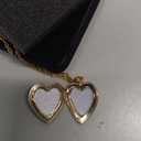 Amazon Essentials 14k Engraved Flowers Heart Locket Necklace, 18"