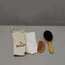 Belula 100% Boar Bristle Hair Brush Set (Medium). Soft Natural Bristles for Thin and Fine Hair. Restore Shine And Texture. Wooden Comb, Travel Bag and Spa Headband Included!